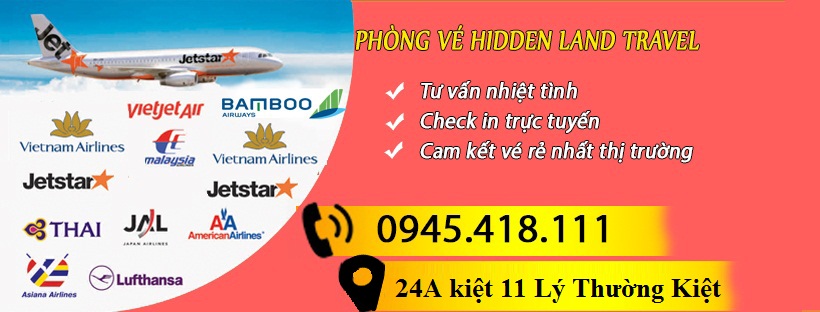 Đại lý vé máy bay giá rẻ tại Huế Hidden Land Travel