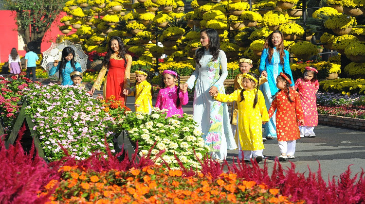 flower festival in Vietnamese New Year